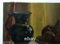 Ancient Painting To Restore, Still Life, Oil On Canvas, Early 20th Century