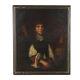 Ancient Painting Of A Male Portrait Oil On Canvas 17th Century Original