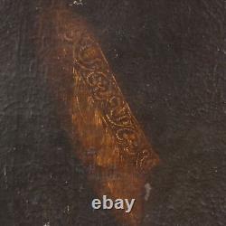 Ancient Painting of a Male Portrait Oil on Canvas 17th Century Original