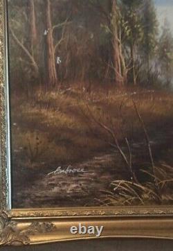 Ancient Painting -signed Ambroze Oil On Canvas XX Century