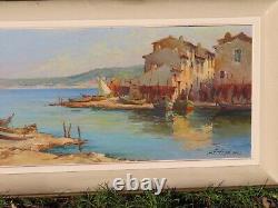 Ancient Painting (xx Century) Oil On Isorel Signed Fortuné Car. Good Condition