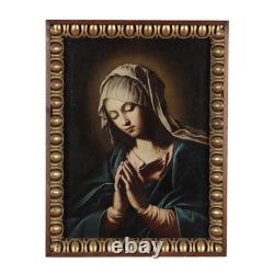 Ancient Panel Sacred Subject Oil on Canvas 18th Century Original