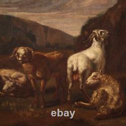 Ancient Pastoral Landscape Goats Oil Painting On Canvas Bucolic Painting 700