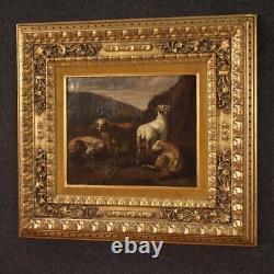 Ancient Pastoral Landscape Goats Oil Painting On Canvas Bucolic Painting 700