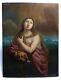 Ancient Religious Painting, Oil On Panel, Penitent, Vanity, 19th Or Before