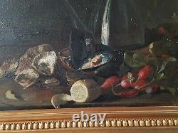 Ancient Still Life With Oysters, Oil On Canvas 59x50 CM S71