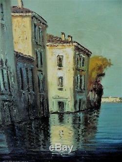 Ancient Table, Oil On Canvas Signed E. Mauretti, Venice Gondolier, 92cm X 46cm