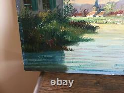 Ancient Table Oil On Canvas To Be Defined (xxe-s) River Edge Village