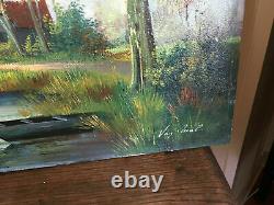 Ancient Table Oil On Canvas To Be Defined (xxe-s) River Edge Village