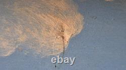 Ancient Tableau Landscape Mountains Vercors Triève Between Château Montmeilleur Ch. Brun