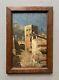 Ancient Tableau, Moorish Village, Oil On Panel, Painting, 19th Century