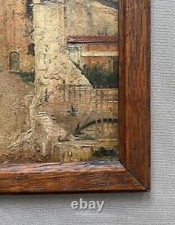 Ancient Tableau, Moorish Village, Oil on Panel, Painting, 19th Century