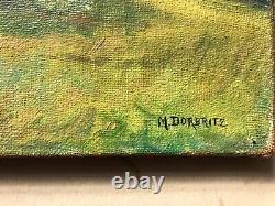 Ancient Tableau Signed by Marguerite Dorbritz, Park, Oil on Canvas, Painting, 20th Century