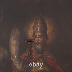 Ancient Tableau of Sacred Subject Oil on Canvas Italy 17th Century