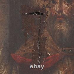 Ancient Tableau of Sacred Subject Oil on Canvas Italy 17th Century