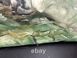 Ancient navy, oil on canvas, M. Guillet! Audierne around the Agres