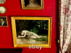 Ancient oil on canvas copy of the painting Biblis by William-Adolphe Bouguereau