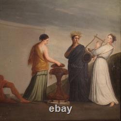 Ancient oil on canvas mythological painting Aldobrandini Marriage 800