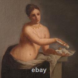 Ancient oil on canvas mythological painting Aldobrandini Marriage 800