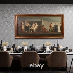 Ancient oil on canvas mythological painting Aldobrandini Marriage 800