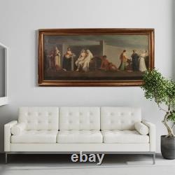 Ancient oil on canvas mythological painting Aldobrandini Marriage 800