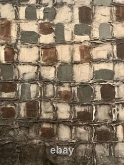 Ancient painting of a landscape with a canal in Venice and a gondola by J. RAITO, dlg Jean Calogero