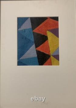 Ancient painting oil abstract geometric composition Cagninacci