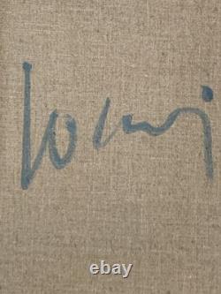 Ancient painting oil landscape fauvism animated signed Gérard Locardi XX