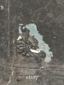 Ancient painting oil mixed composition sculpture horse rider signed Revest