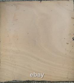 Ancient painting oil mixed composition sculpture horse rider signed Revest