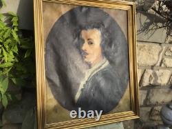 Ancient painting oil on canvas French school 19th century portrait of a gentleman