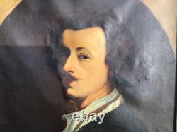 Ancient painting oil on canvas French school 19th century portrait of a gentleman