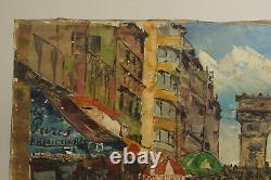 Ancient painting oil on canvas Paris painting Etienne Raoul Ronda, painter Paris