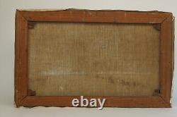 Ancient painting oil on canvas Paris painting Etienne Raoul Ronda, painter Paris