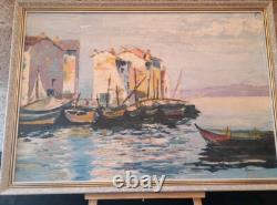 Ancient painting oil on canvas signed M Boiseard