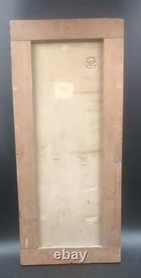 Ancient painting oil on canvas water carrier with a red shawl Portugal