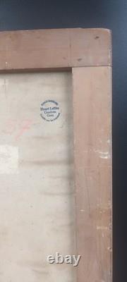 Ancient painting oil on canvas water carrier with a red shawl Portugal