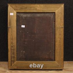 Ancient painting religious oil on panel Saint John the Baptist 700