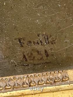 Ancient painting signed dated 1831 Portrait of a Man. Oil on canvas.