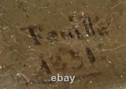Ancient painting signed dated 1831 Portrait of a Man. Oil on canvas.