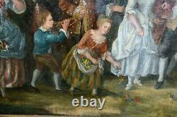 Animated Old Painting Wedding Scene Style Xviiith French School Xixth