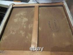 Antique 19th Century Oil on Canvas Painting Portrait of a Woman Reading in Normandy