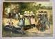 Antique Brittany Painting, Lively Breton Coastal Landscape Scene, 19th Century, Circa 1900, Oil On Canvas
