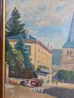 Antique Oil On Canvas Painting Signed A Thiebaud