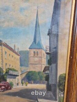 Antique Oil On Canvas Painting Signed A Thiebaud