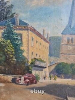 Antique Oil On Canvas Painting Signed A Thiebaud