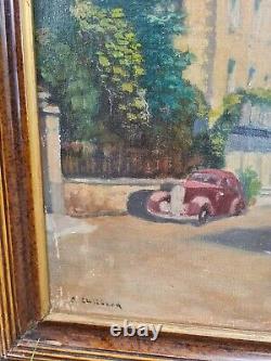 Antique Oil On Canvas Painting Signed A Thiebaud