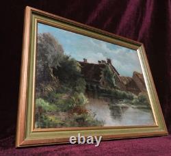 Antique Oil Painting, French Barbizon School, Brittany, Normandy, 19th Century