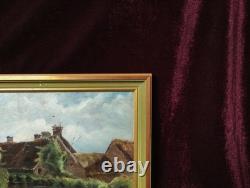 Antique Oil Painting, French Barbizon School, Brittany, Normandy, 19th Century