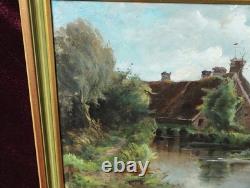 Antique Oil Painting, French Barbizon School, Brittany, Normandy, 19th Century